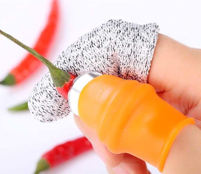 Garden Silicone Thumb Knife, Finger Knife-Plants Picking Trim Tools(L)