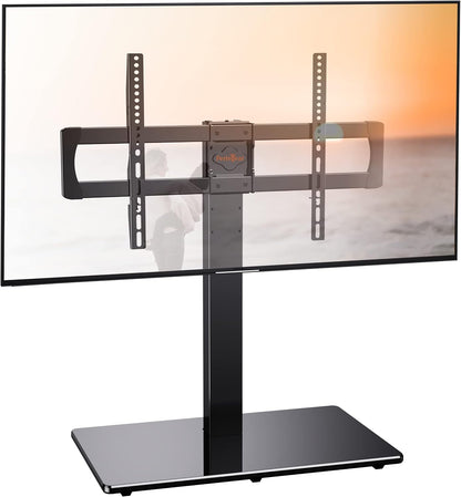 Swivel Universal TV Stand Base for 50-75 Inch LCD OLED Flat/Curved Screen TVs-Height Adjustable/Tall/Larger Table Top TV Stand Mount, Center TV Stand with Cable Management, VESA 800x400mm PGTVS14