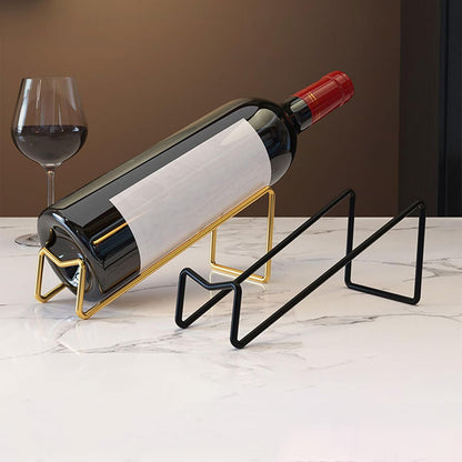 Wine Rack Metal Countertop Wine Rack, Iron Wine Bottle Holder & Beer Shelf Modern Wine Storage Organizer for Home Bar Decor Vertical Display Stand for Champagne & Drinks Sturdy & Elegant Des