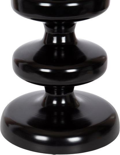 Kate and Laurel Fondi Modern Metal Round Side Table, 12 x 12 x 21, Black, Dorm Living Room Stacked Bubble End Table for Use as Bedroom Nightstand or Outdoor Patio Decor Option