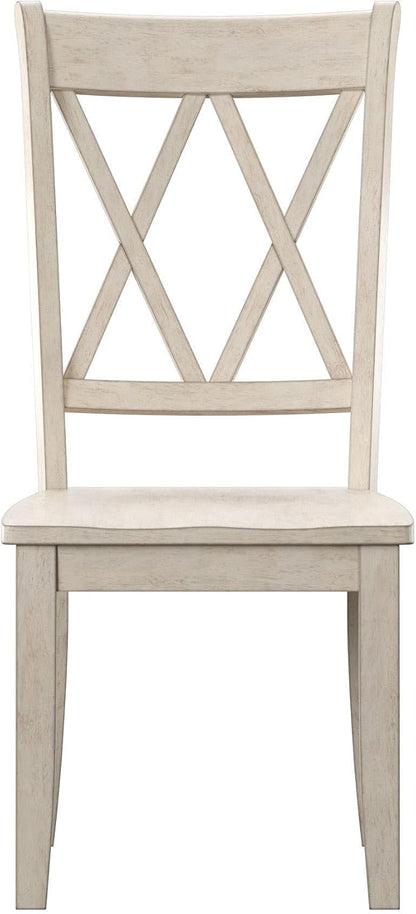 Inspire Q Eleanor X Back Wood Dining Chair (Set of 2) by Classic Dining Chairs Antique White Wood