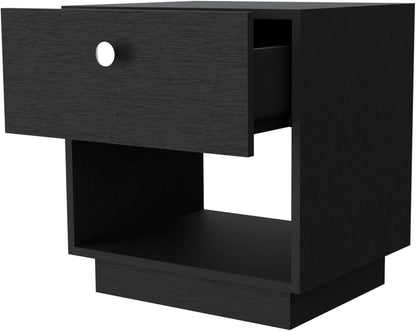 1 Drawer Nightstand, Storage Shelf,for Small Spaces