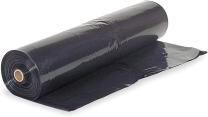 Farm Plastic Supply - Black Plastic Sheeting - 10 mil - (5' x 100') - Black Plastic Tarp, Polyethylene Vapor Barrier Sheeting, Painters Tarp