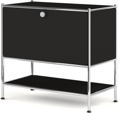 Metal Nightstand, Mid-Century Modern Bookshelf, Flap Door 27.5 | Sleek Modern Design,Space-Saving, Cube Storage Organizer, Bedside Table, Entryway Console for Home, Office, or Foyer