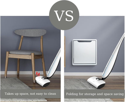 Foldable Wall-Mounted Stool,Entryway Shoe Changing Stool,Invisible Folding Shoe Bench,White