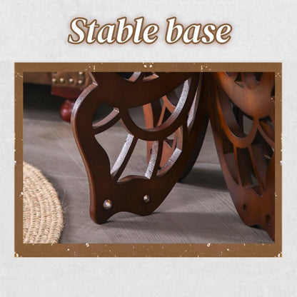 Butterfly Side Table, Tempered Glass Coffee Table with Solid Wood Base, Small Decorative End Table for Living Room, Balcony, and Bedroom(Clear)