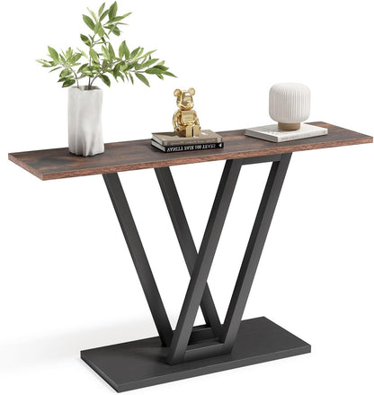 LITTLE TREE Console Table Hallway Table for Entryway 43 Inch Sofa Table Entryway Tables for Living Room, Rustic Brown