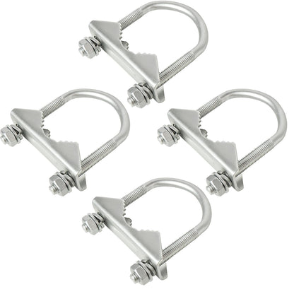 XRDS -RF Mount Clamp U-Bolt 4 PCS, Antenna Mast Clamp V Jaw Block with U Bolts for Outside Home Antenna