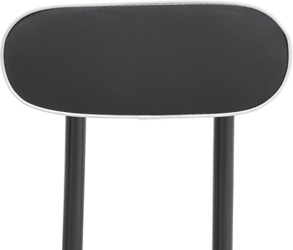 Folding Bar Stool with Back, 2Pcs Cushioned Padded Folding Stool, 275.58Lbs Weight Capacity, Portable Stools Chairs for Camping Hiking Picnics Barbecues Traveling Fishing Hiking Gardening Travel Etc