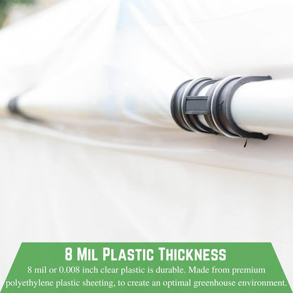 Farm Plastic Supply - Clear Greenhouse Plastic Sheeting - Ultra Durable - 8 mil - (20' x 75') - 4 Year UV Resistant Polyethylene Greenhouse Film for Gardening, Farming, Agriculture
