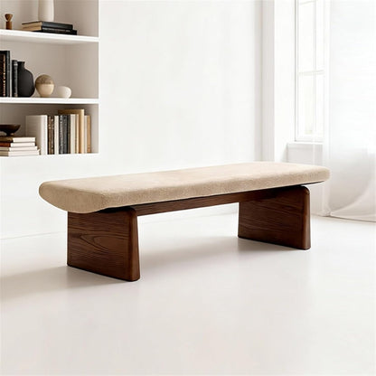 Modern Wooden Sofa Bedroom Bed end Bench Hotel Leisure Entryway(Large)