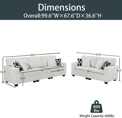 Legend Vansen Modular Sectional Sofa L Shaped Couch with Ottoman Modern Reversible Corner Sectional Couch for Living Room