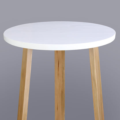 Tripod 16" W Round Side Modern Table with Solid American Hardwood Legs, Natural