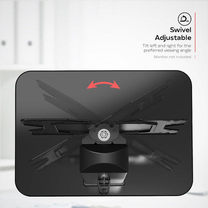 CTA Universal Tabletop Swivel TV Stand for 23-43 Inch TV's with Anti-Slip Glass Base Protection and Heigh Adjustable Mount, Holds up to 88 lbs, VESA Mount