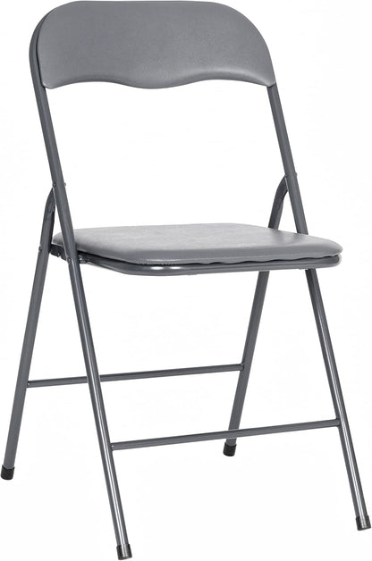 Flash Furniture Madison 5-Piece Folding Card Table and Chair Set, Gray | Portable, Indoor/Outdoor, Event Table and Chairs