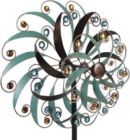 Stargarden Large Metal Wind Spinners for Outdoor, Metal Yard Art Wind Sculptures & Spinners for Yard and Garden Decorations (20x80 Inches)
