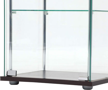 Fuji Boeki 96049 Collection Case, Figure Case, 3 Tiers, Width 16.7 x Depth 14.4 x Height 33.9 inches (42.5 x 36.5 x 86 cm), Brown, Tempered Glass, Full Glass,