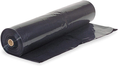 Farm Plastic Supply - Crawl Space Vapor Barrier - 10 Mil - Black Vapor Barrier, Thick Plastic Sheeting, Heavy Duty Polyethylene Film, Drop Cloth Covering for Crawlspace, Basement (24' x 100')