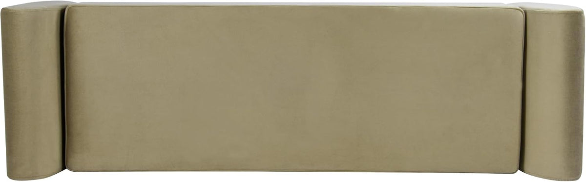 HomePop 60" Modern Storage Bench with Wood Legs - Light Sage Green Velvet