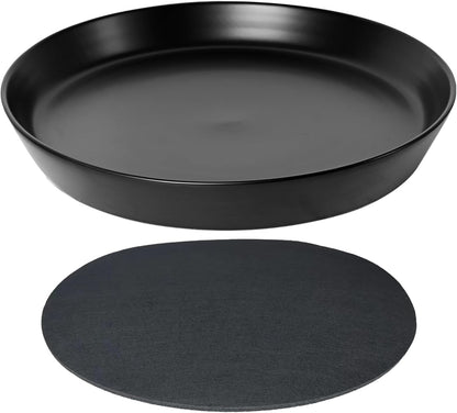 Plant Saucers 12 Inch (12.7 Inch) Plant Trays, Durable Round Glazed Ceramic Flower Plant Water Drip Tray for Pots Planter