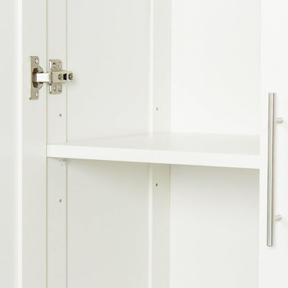 White Pantry Cabinet with 2 Doors and Adjustable Shelves, 70.87" Tall Kitchen Storage Cabinet, Freestanding Cupboard for Kitchen, Dining, Living, Bathroom and Laundry