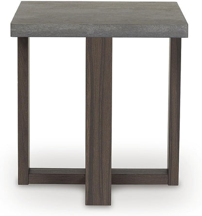 Signature Design by Ashley Dynnford Industrial Water Stain Resistant Table, Set of 3, Gray & Dark Brown