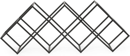 Wine Rack Freestanding Floor Countertop Wine Racks Storage Bottle Hold | Versatile wine rack freestanding floor or countertop use. Holds wine bottles securely in diamond slots. Durable iron fra