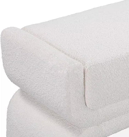 Modern Bedside Stool Bedroom Bench Simple Special-Shaped Living Room Long Home Shoe Changing Entryway(Gris,Large)