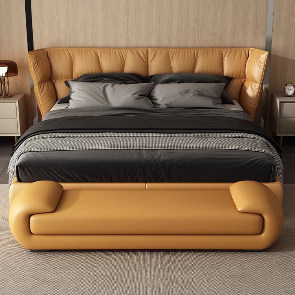 Modern Bed End Stool Bedroom Long Sofa Master Living Room Bedside Shoe Bench Entryway(Off-White,Medium)