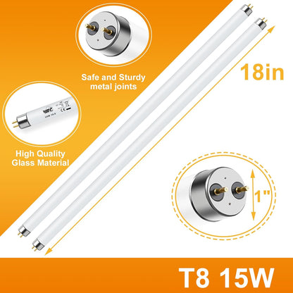 LUCKY HERP T8 15W UVB 10.0 Reptile Light, 18inch UVA UVB Reptile Light Bulb 2 Pack, Fluorescent Lamp for Reptiles Amphibians Lizards Chameleons