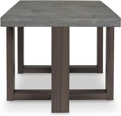 Signature Design by Ashley Dynnford Industrial Water Stain Resistant Table, Set of 3, Gray & Dark Brown