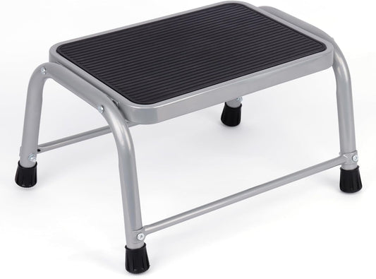 Valeo Step Stool,Step Stools for Adults with Non-Slip Rubber Feet, 600 Lbs Capacity, Metal Step Stool for Kitchen, Bathroom, RV, Camping, Office, Bed Steps for High Beds