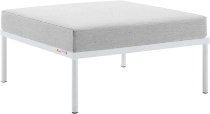 Modway Harmony Sunbrella® Outdoor Patio Aluminum Ottoman in Gray Gray