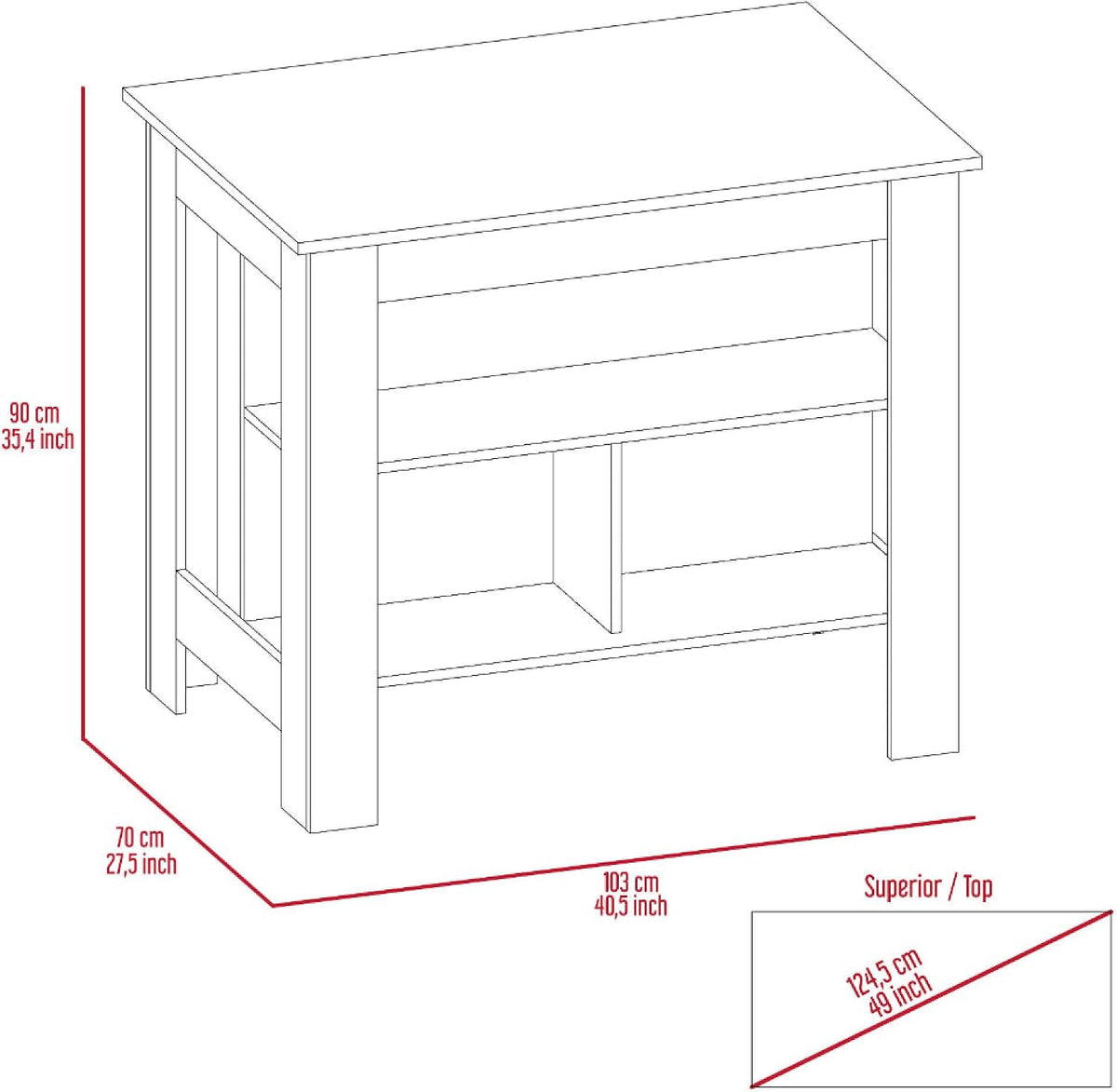 Brookvale 8-Shelf 2-Door 2-Piece Kitchen Set, Kitchen Island and Pantry Cabinet Dark Brown