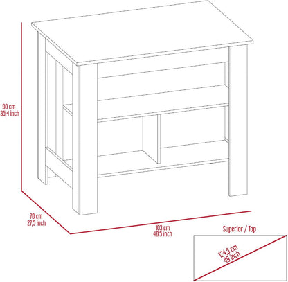 Brookvale 8-Shelf 2-Door 2-Piece Kitchen Set, Kitchen Island and Pantry Cabinet Dark Brown