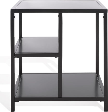 SAFAVIEH Couture Collection - Hodge Black Iron Accent Table, 3-Shelf Open Storage Side Table, Minimalist Modern Design (SFV9557A)