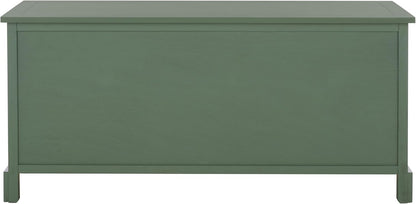 SAFAVIEH Home Collection – Damien Dusty Green 6-Drawer Storage Bench, Mixed-Material Cottage Design, Fully Assembled (AMH5701J)