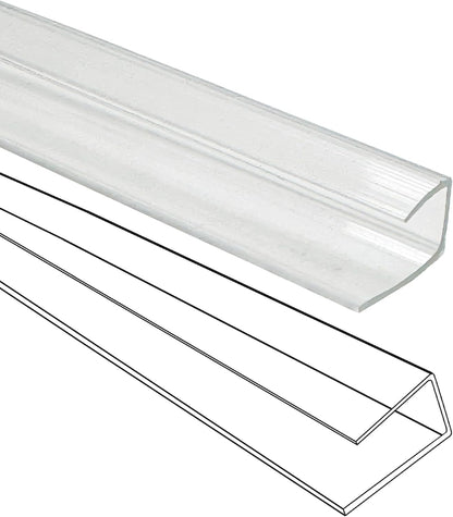 10 PCS Polycarbonate Greenhouse U Connector Profile 4ft Length Fits 0.16’’ & 0.24’’ Twin-Wall Polycarbonate Panels Duty Dust Rain & Moisture Protection Durabler (U-Clip 4' × 0.71’’ × 0.24’’)