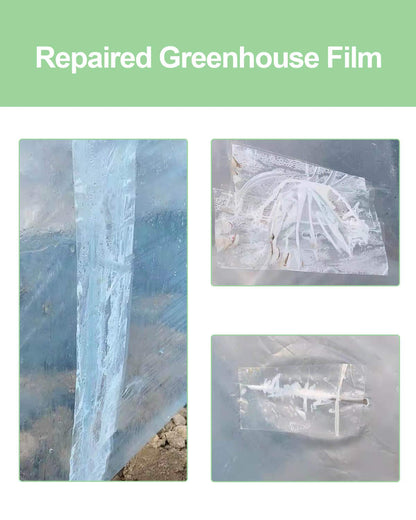 vensovo Greenhouse Covering Plastic Repair Tape - Heavy Duty Garden Green House Sheeting, Plastic Polyethylene Film Repair Tape (6"×164')