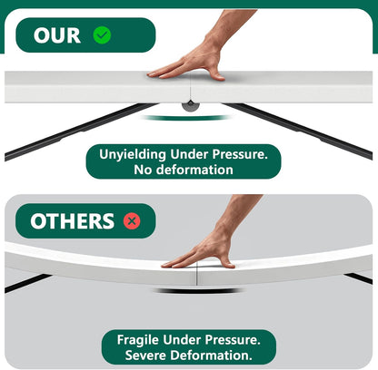 Folding Table 2 Pack, 6FT Folding Table Portable with Built-in Handle, Heavy Duty Plastic Table with Steel Legs Supports to 300lbs, Suitable for Party, Camping, Events Indoor&Outdoor Use, White