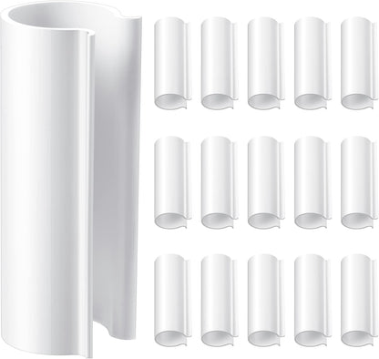 Jetec 16 Pcs PVC Pipe Clamps Greenhouses Strap Clips 2.4 Inches Long Summer PVC Water Pipe Clamps Strap Clips for Woodworking(for 1/2 Inch PVC Pipe,White)