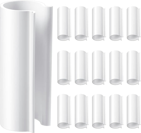 Jetec 16 Pcs PVC Pipe Clamps Greenhouses Strap Clips 2.4 Inches Long Summer PVC Water Pipe Clamps Strap Clips for Woodworking(for 1/2 Inch PVC Pipe,White)
