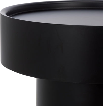 SAFAVIEH Home Collection - Avony Modern Side Table, Black Metal Round Pedestal Accent Table, Fully Assembled (ACC5505A)