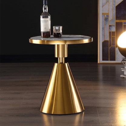 Sofas Sofa Side Table, Small Round Table, Small Coffee Table, Living Room Bedside Table, Simple Slate Corner Table Sofas for Living Room(B)