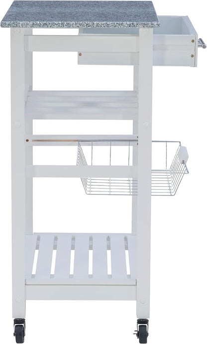 Linon Kitchen Island, White, 22.88 x 15.75 x 33.88