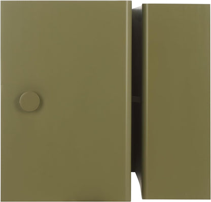 SAFAVIEH Couture Collection - Aldwyn Olive Green Metal Accent Table, Modern Fully Assembled Side Table (SFV6803B)