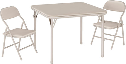 GAOMON 3 Piece Set Folding Table and Chairs Set, Boys and Girls Activity Table and Chairs Set for Dining Room,Daycare,Classrooms