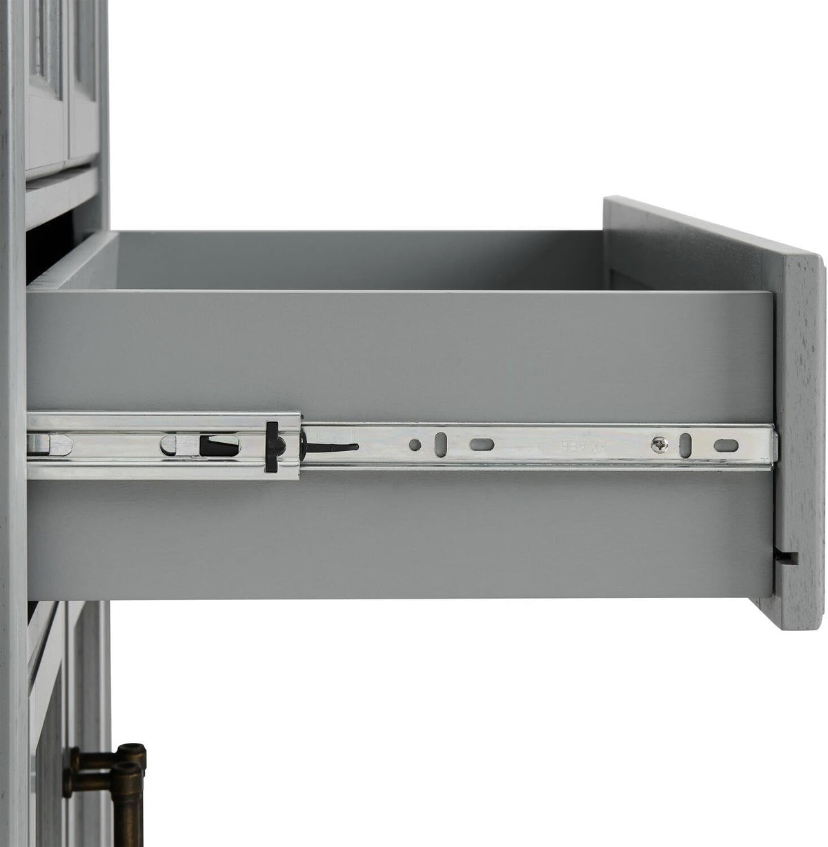 HomeStock Kitchen Pantry Cabinet - Large Storage, Adjustable Shelves, Distressed Gray Finish