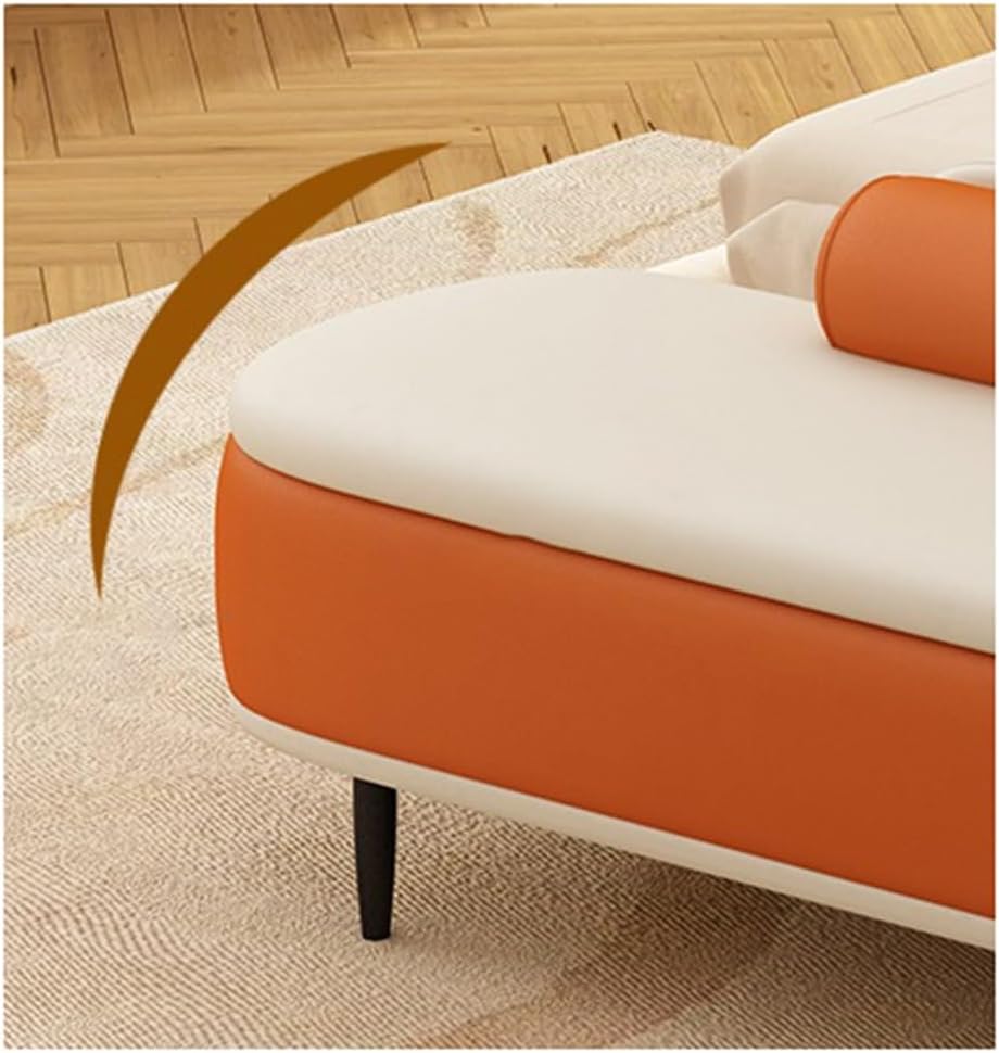 Modern Bedroom Bedside Bench Shoe Entrance Long Entry Cloakroom Sofa Entryway(Coffee,Medium)