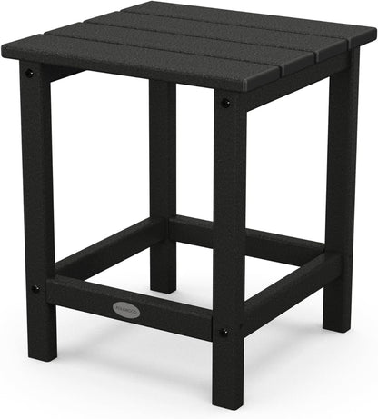 POLYWOOD Long Island 18" Side Table, Black